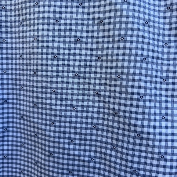 Joseph A Bank 1905 Small Blue Gingham with Design sz 15 1/2 - 33 - Picture 8 of 8